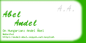 abel andel business card